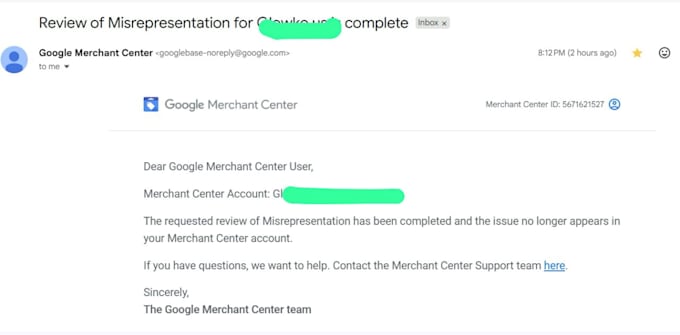 fix google merchant center misrepresentation