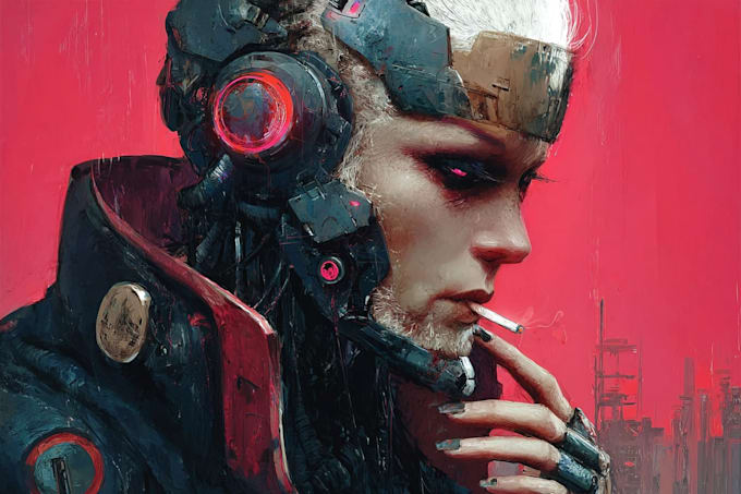 design stunning sci fi portrait art