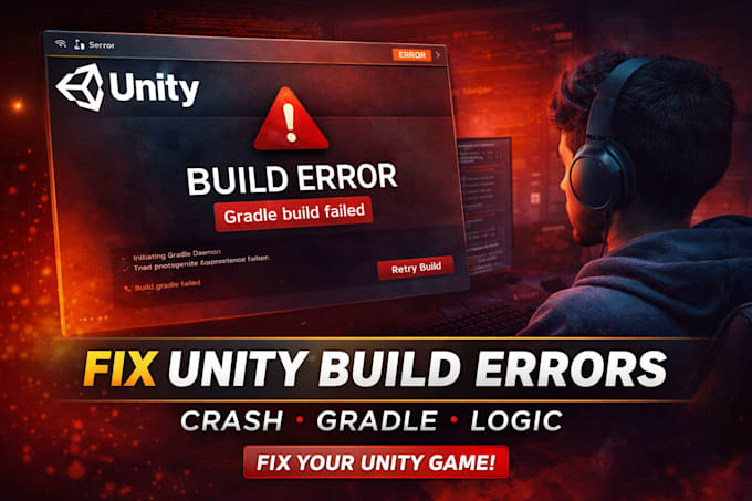 fix bugs, errors, and gradle build issues in your unity game