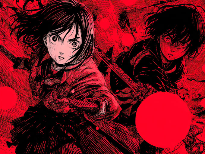 create manga, comic and anime artwork