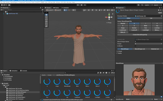 create a custom 3d vrchat avatar anime humanoid model for vtubing