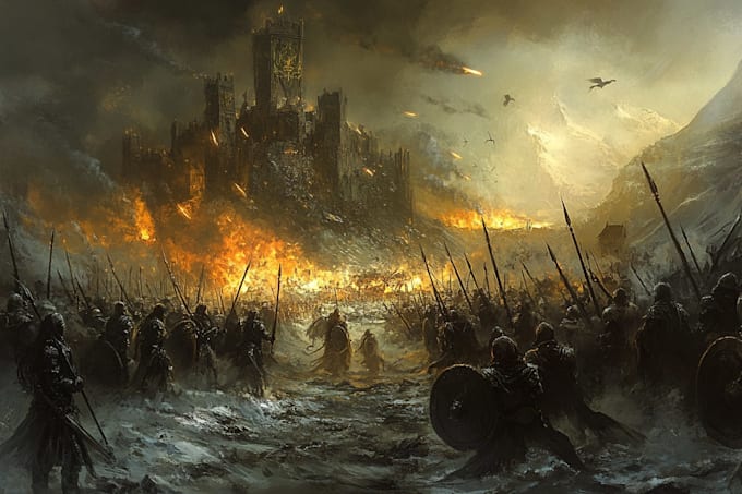 do fantasy background and landscape