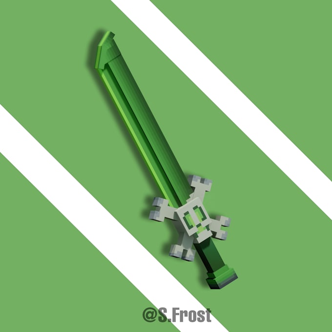 create beautiful 3d weapons for minecraft servers