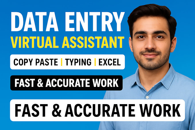 be your reliable data entry virtual assistant