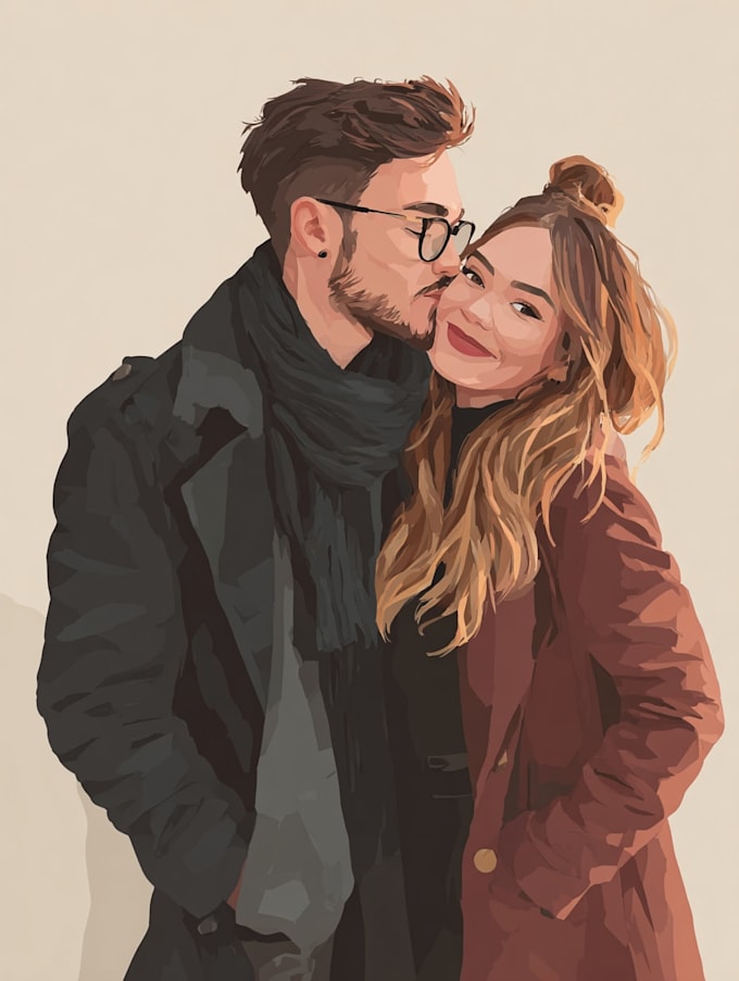 paint custom couple portrait