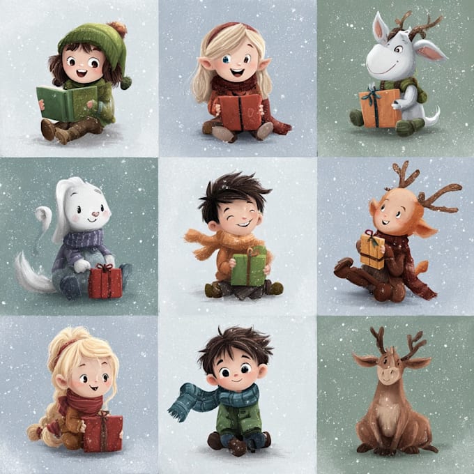 draw christmas cartoon caricature