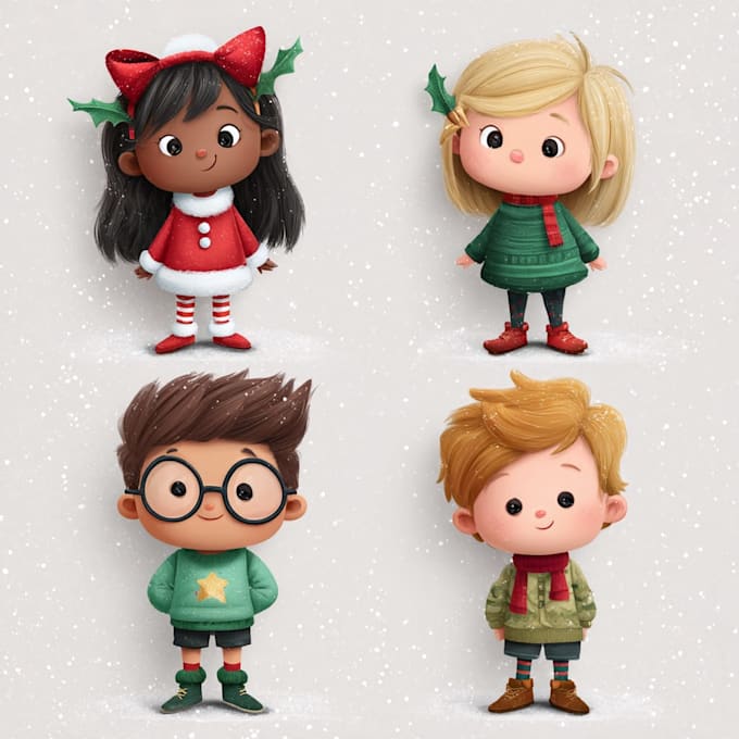 draw christmas cartoon caricature