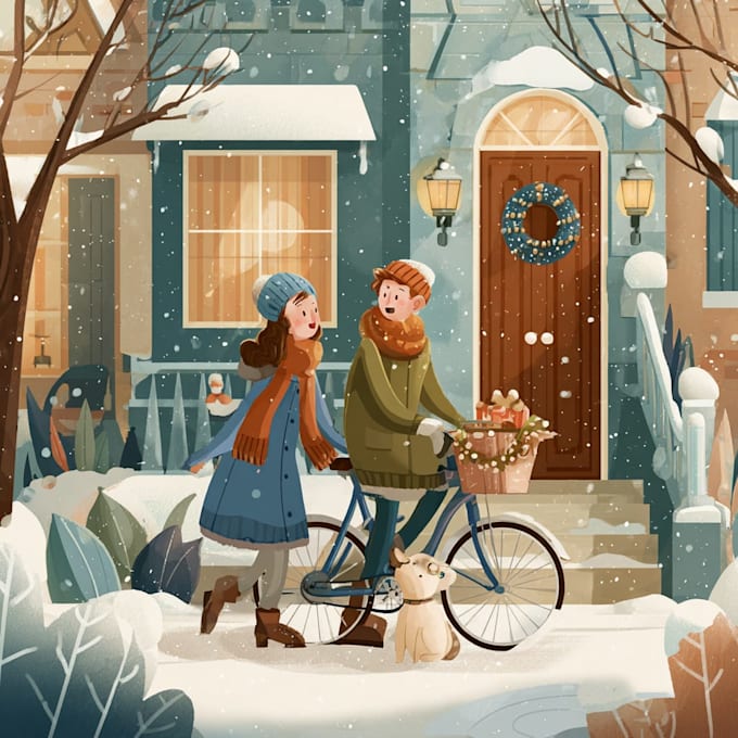 create festive holiday christmas design