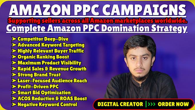 setup manage and optimize amazon fba PPC sponsored ads campaigns for maximum ROI