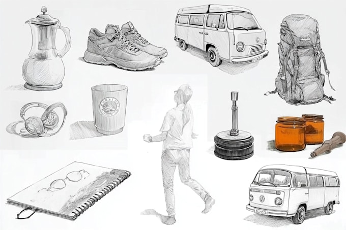 draw detailed pencil sketch illustration