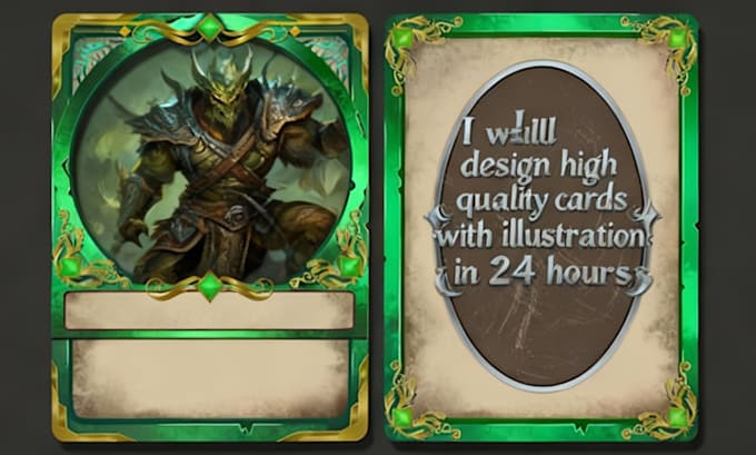 help you create custom card game design with illustration  for your project