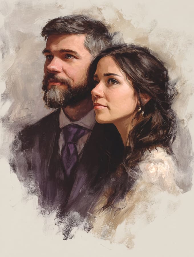design couple portrait illustration
