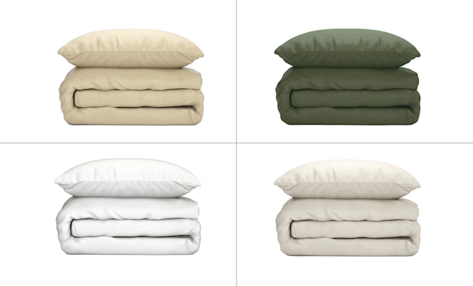 design and render 3d pillow, bedsheet, blanket, mattress, duvet with animation