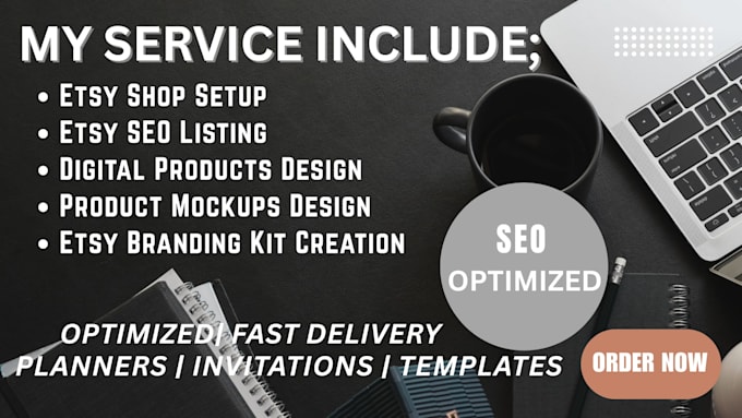 create SEO optimized etsy titles, tags, and descriptions