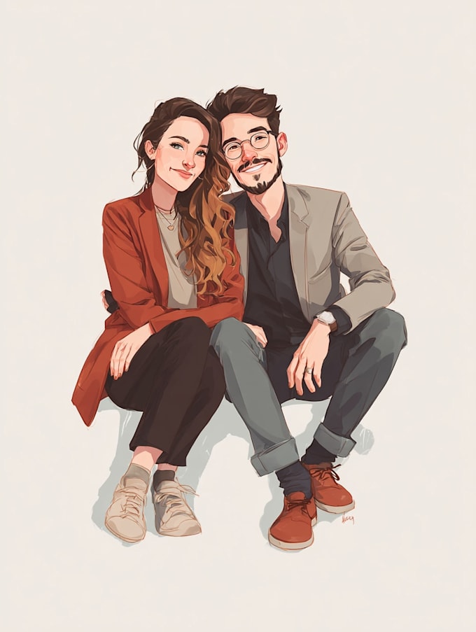 paint custom couple portrait