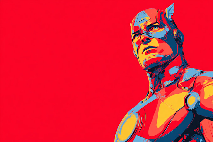 draw comic superhero pop art portraits