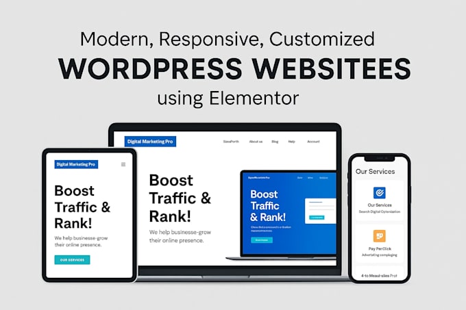Design a professional wordpress website using elementor by Pujza5 Fiverr