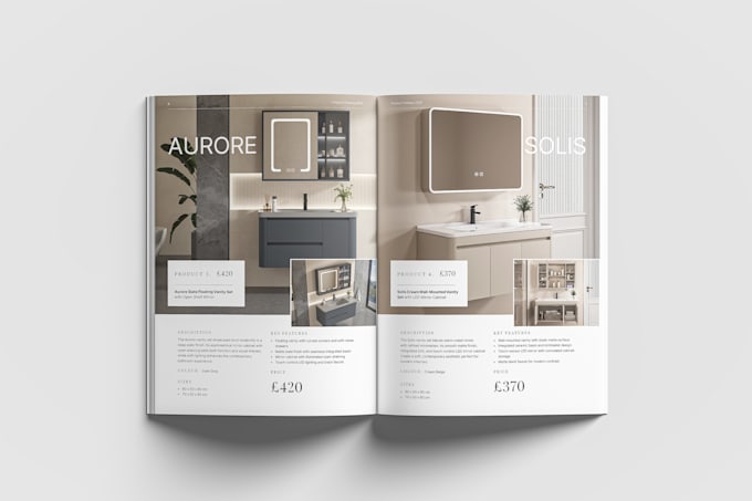 design a professional product catalog and lookbook for your brand