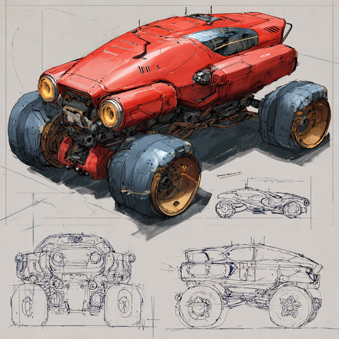 draw car concept as you ideas