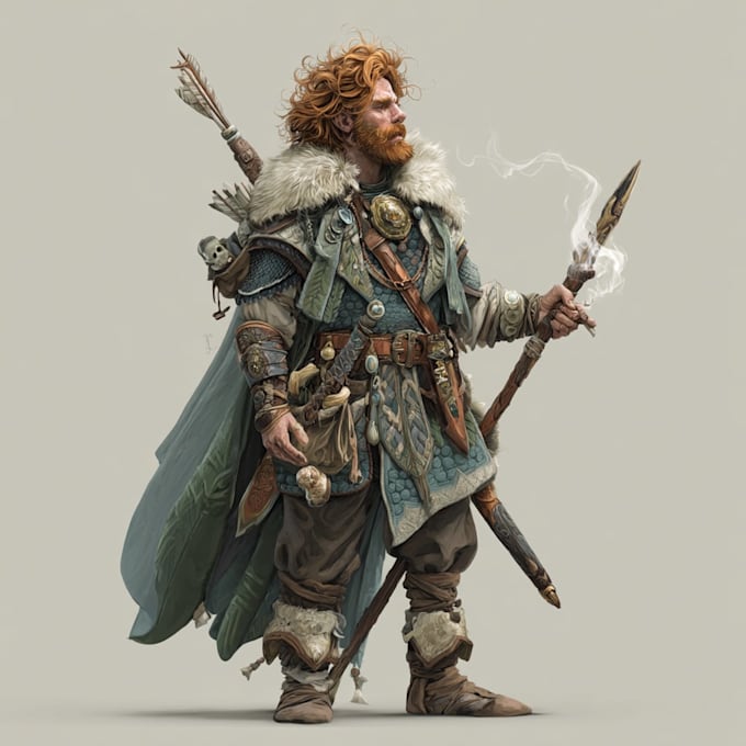 create fantasy dnd character or dnd character design