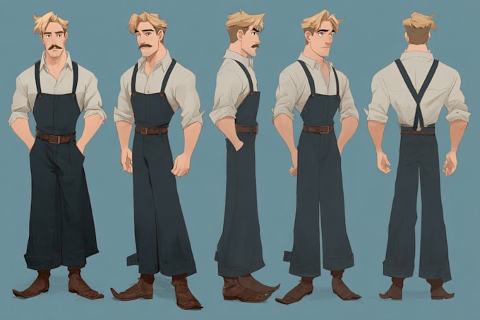 draw character design sheet, reference sheet, turnaround