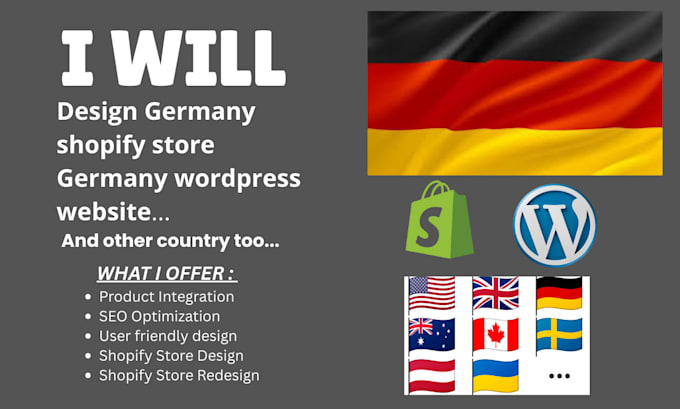 design german shopify store german wordpress website developer website design
