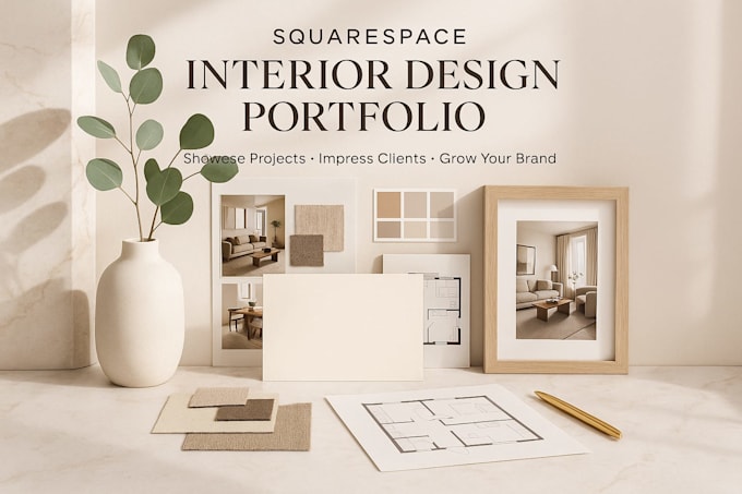 design squarespace portfolio website for interior designers to showcase projects