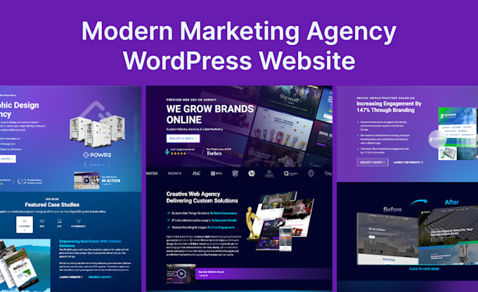 develop a digital marketing agency or digital agency wordpress website