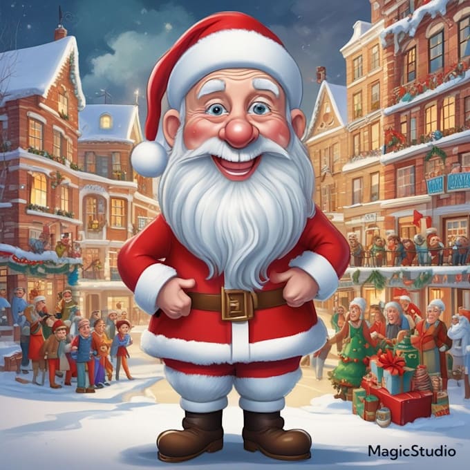 custom christmas cartoon caricature