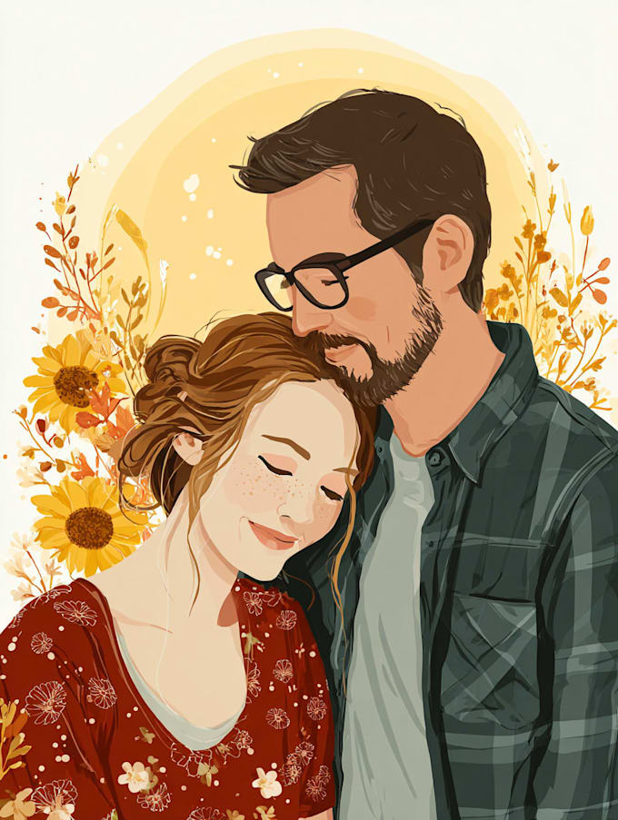 paint custom couple portrait