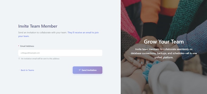 develop a high performance react landing page with modern UI