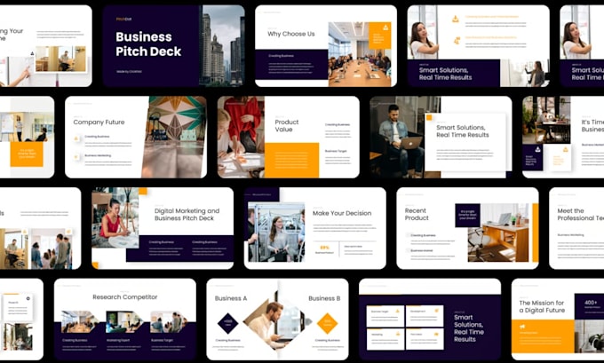 do startup pitch deck PPT, investor presentation powerpoint redesign