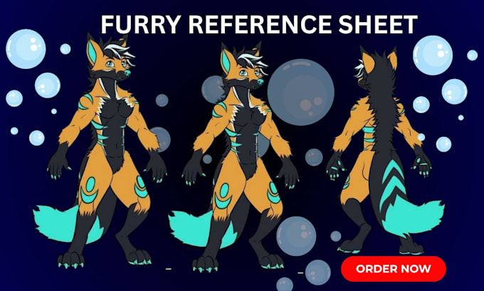 draw custom ref sheet , fursona ref ,sheet furry reference sheet furry nsfw art