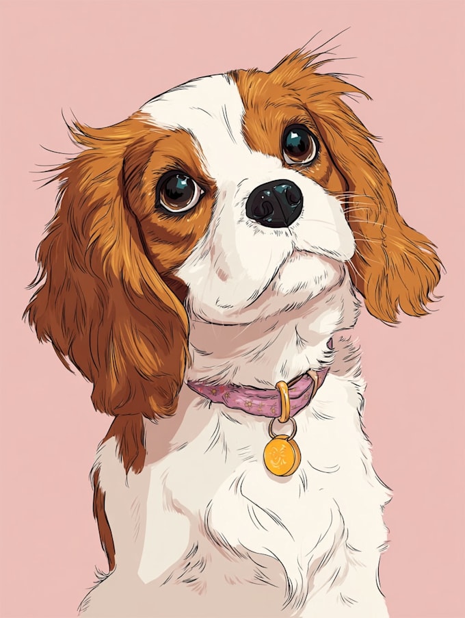 design a disney pet portrait illustration