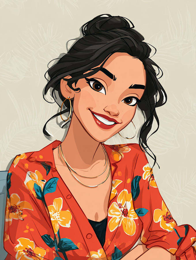 draw disney cartoon portrait