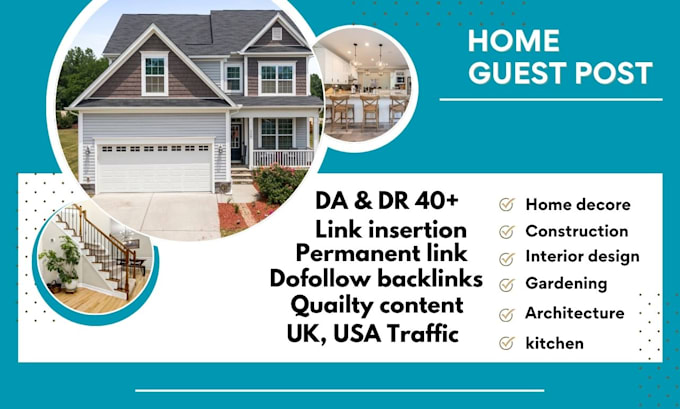 do da 60 home improvement backlinks, décor guest post, home blogs