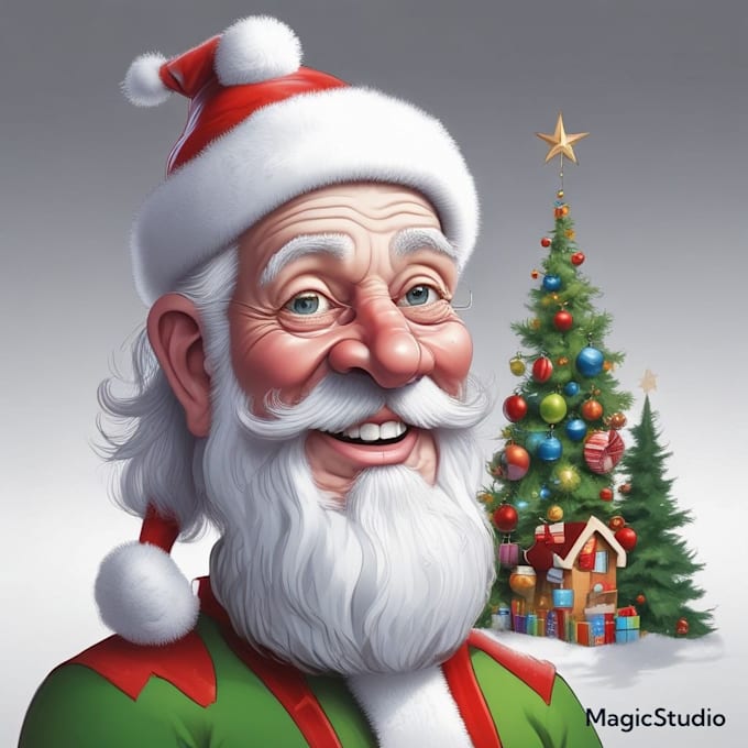 draw christmas cartoon caricature