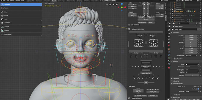 Do model rig convert fix 52 arkit blendshape in iclone, maya, cc4, c4d ...