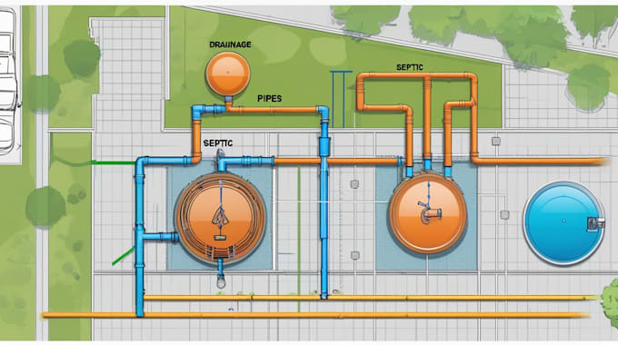 do professional plumbing drainage and septic tank site plans