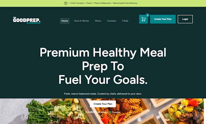 develop custom shopify store for meal prep food delivery store catering website