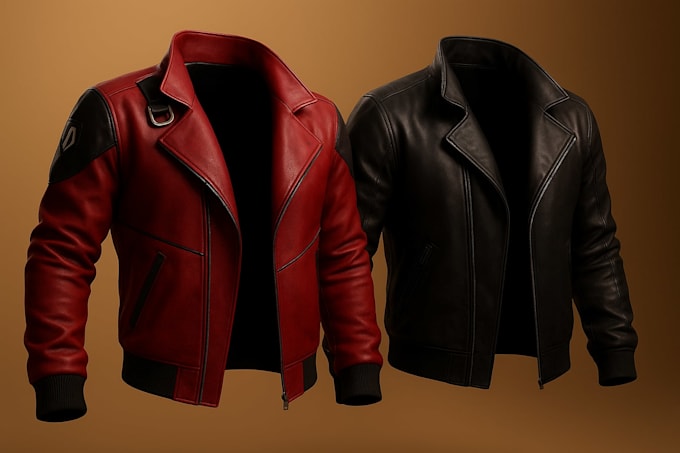 do 3d leather jacket, 3d bomber jacket, 3d modelling, rendering and 3d animation