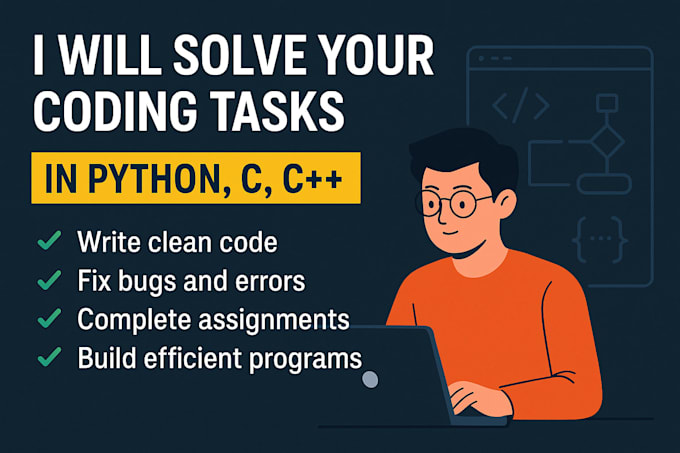 do python, c, cpp, and java projects, assignments, and game development