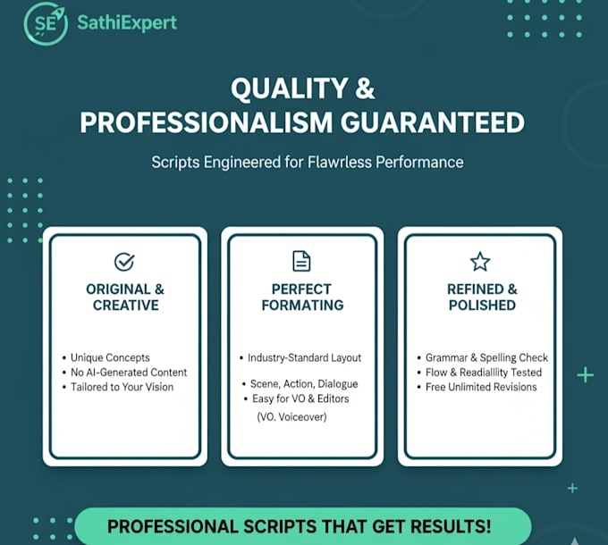 write a professional video script