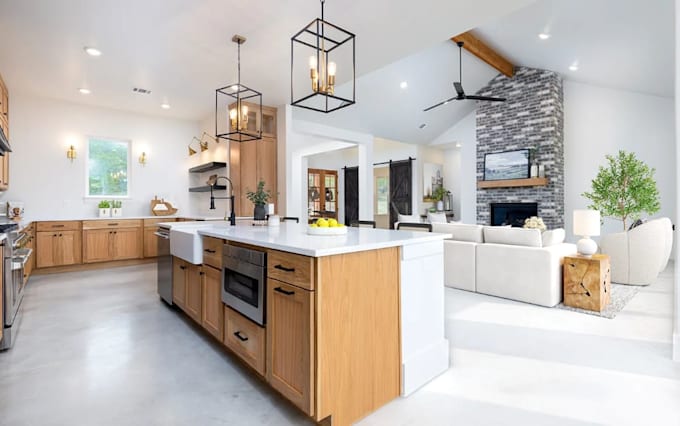 remodel 3d basement luxury interior, cgi furniture setup, render virtual staging