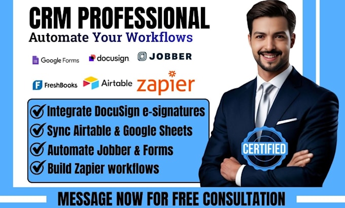 automate jobber jotform typeform docusign airtable googlesheets zapier workflows