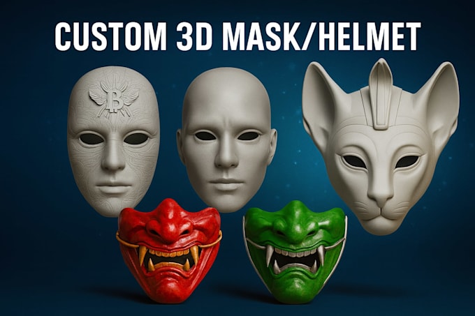 create custom 3d printable masks, helmets, and cosplay models