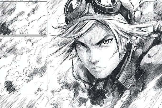 draw a comic, manga or book cover