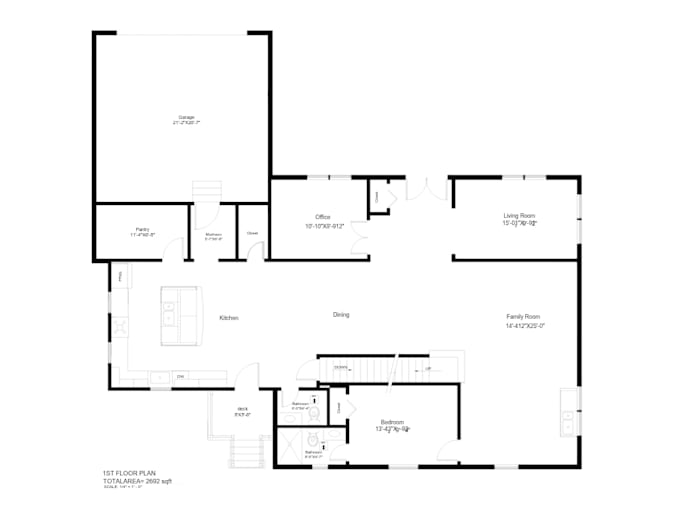 convert pdf, sketch, old floor plan to autocad 2d drawing