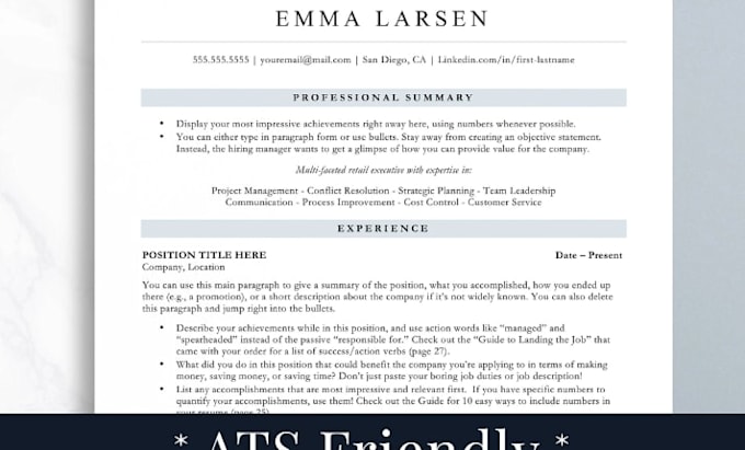 Write ats executive resume, federal resume and resume writing for ceo ...