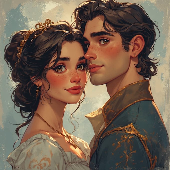 design couple portrait illustration